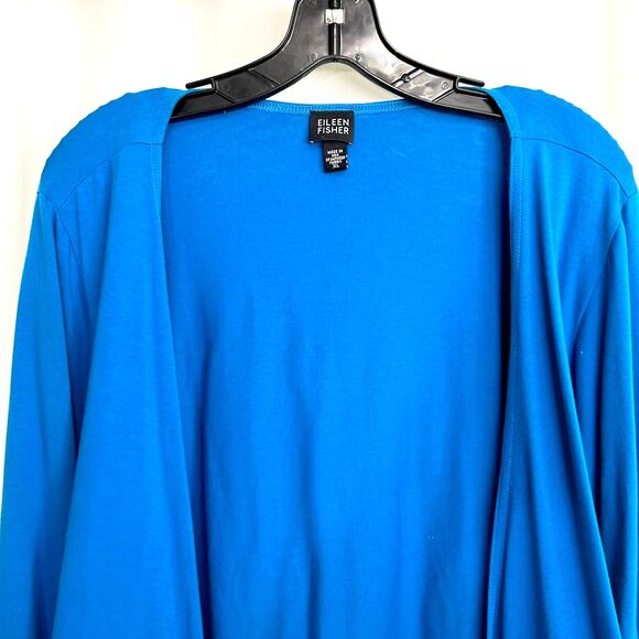 Eileen Fisher Blue Cardigan/Wrap Top Style #1737 Women's Size XL - Picture 4 of 12